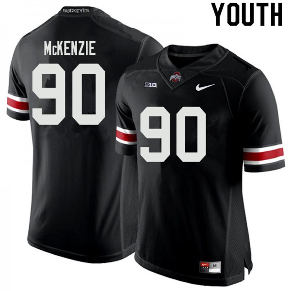 Ohio State Buckeyes #90 Jaden McKenzie Youth College Jersey Black OSU24670